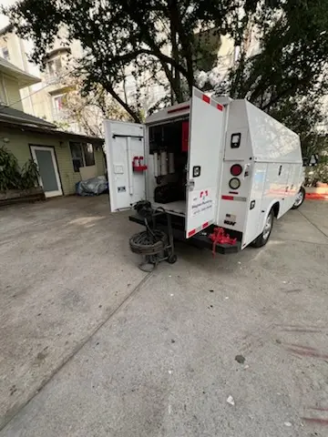 Magnet Plumbing service vehicle on-site for Water Heater Repair in Boulevard